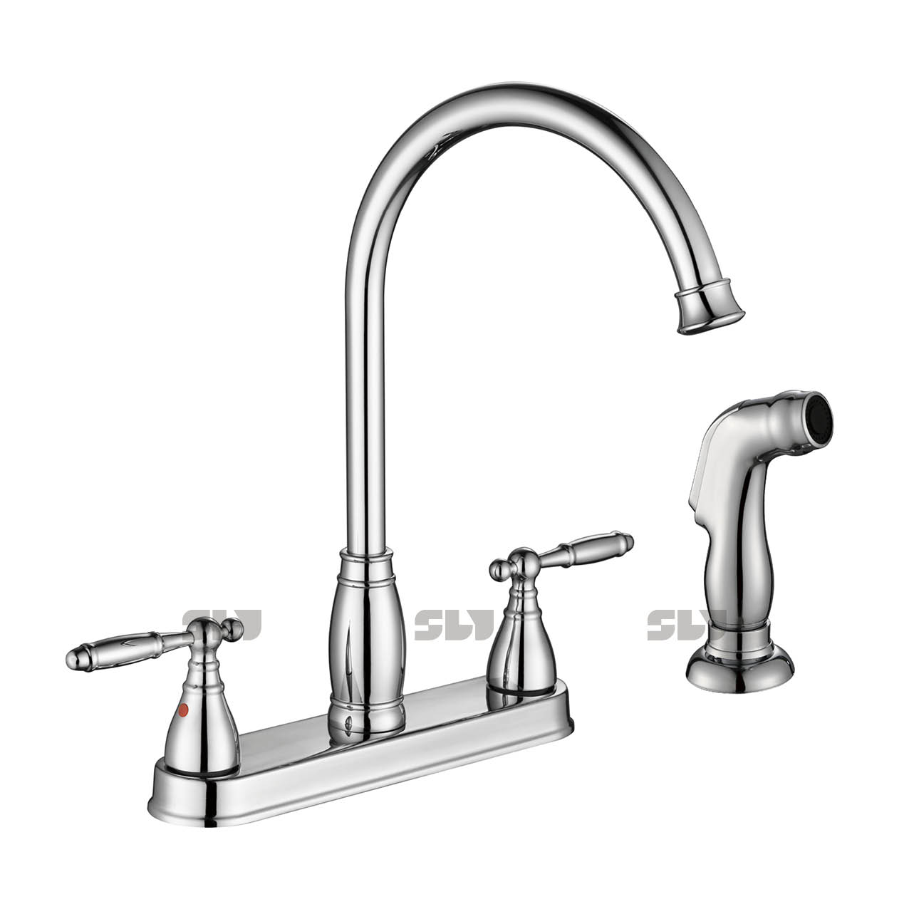 SLY TwoHandle 8 inch Kitchen Faucet High Quality Faucet with Side